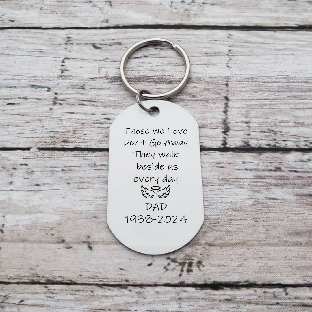 Personalised Memorial Keychain with Custom Photo Heartfelt Tribute Gift Those We Love Don't Go Away-Jessemade AU