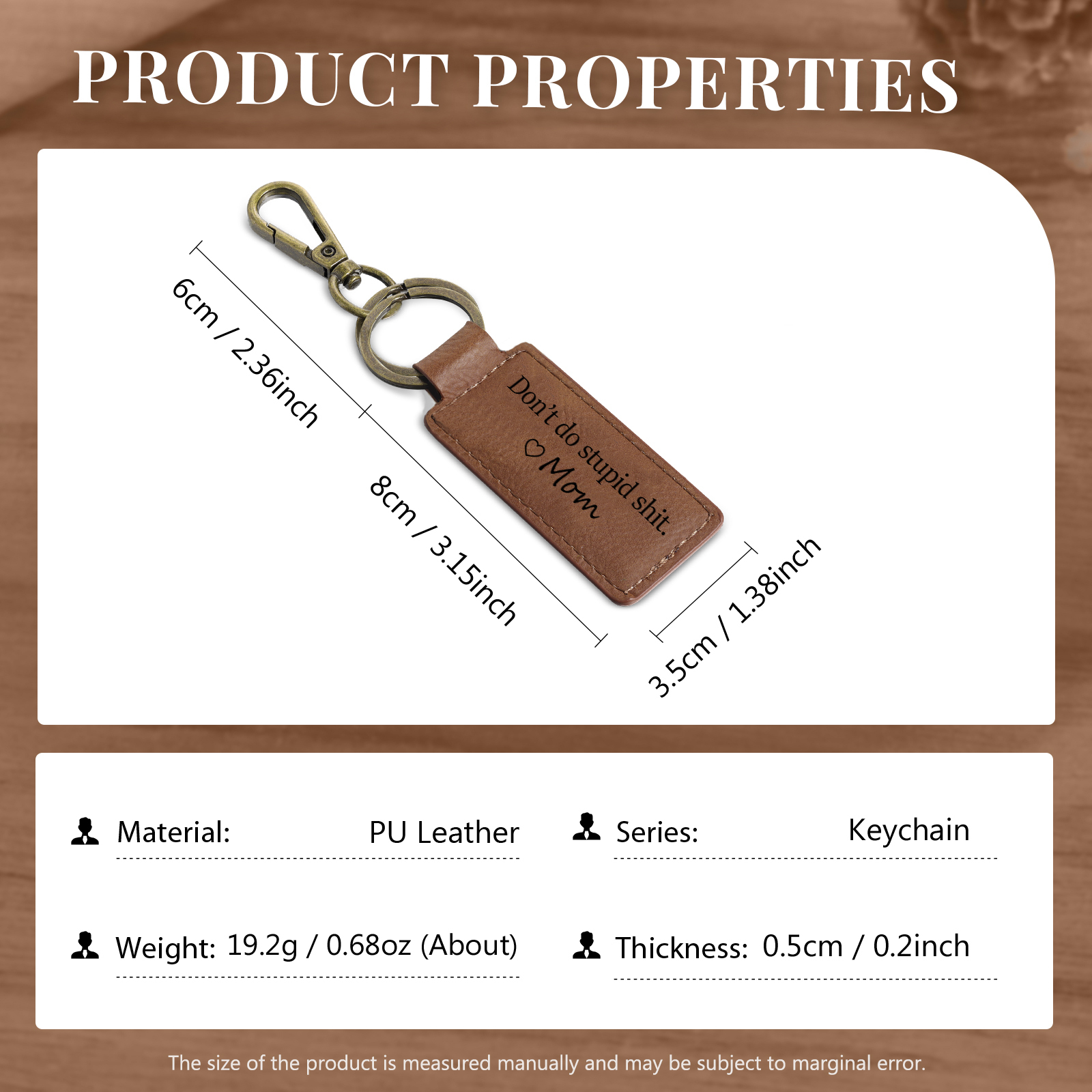 Don't Do Stupid Funny Leather Keychain Drive Safe Have Fun Keychain Teenager Gift Set For Son/Daughter-Jessemade AU