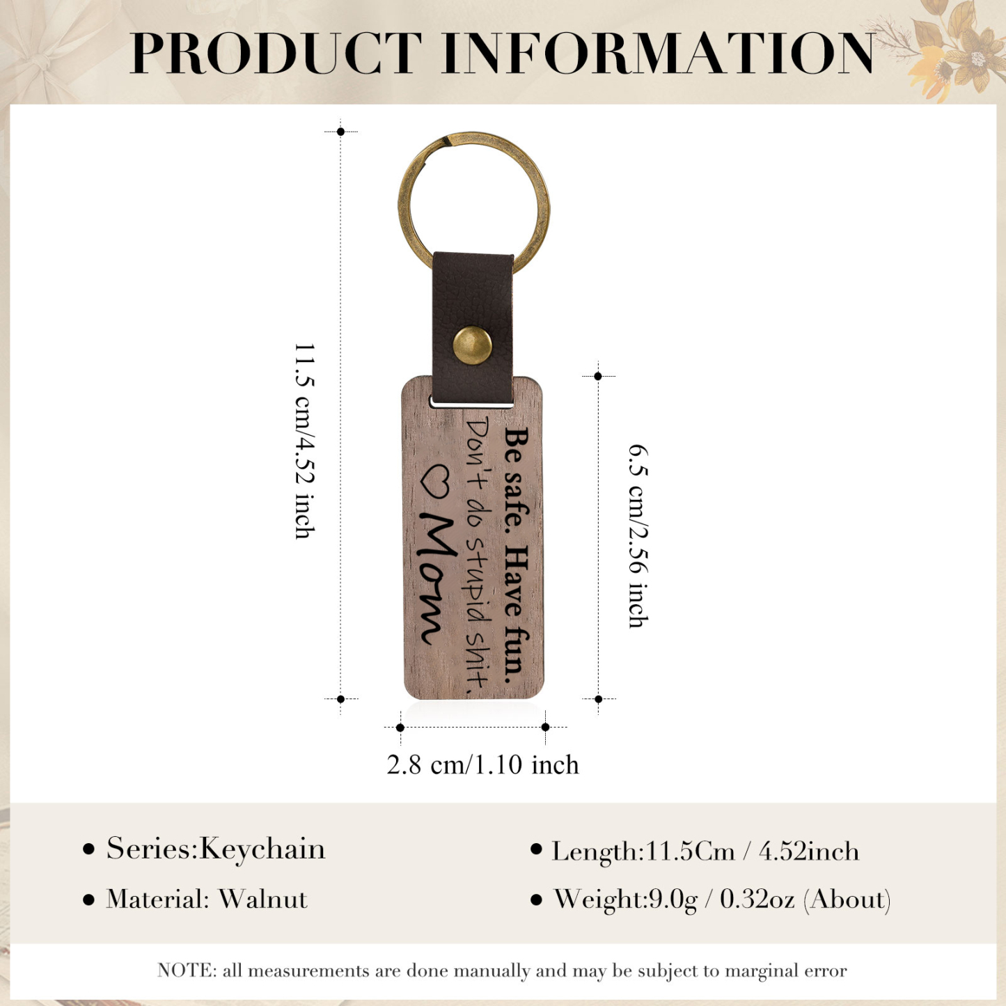 Don't Do Stupid Funny Wooden Keychain Drive Safe Have Fun Keychain Teenager Gift Set For Son/Daughter-Jessemade AU