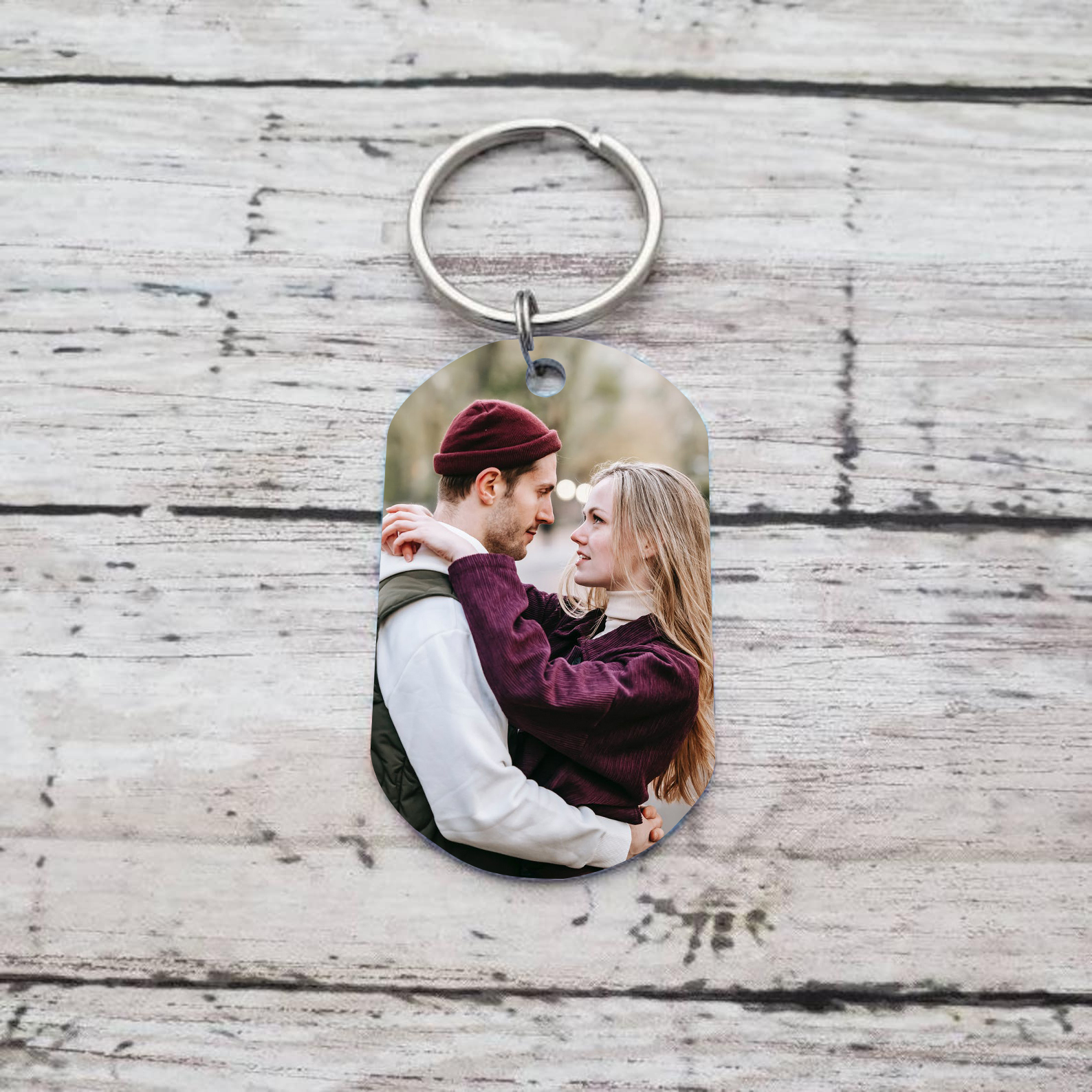 Personalised Come Home Safe Keychain with 2 Names & Photo A Meaningful Gift for Couples-Jessemade AU