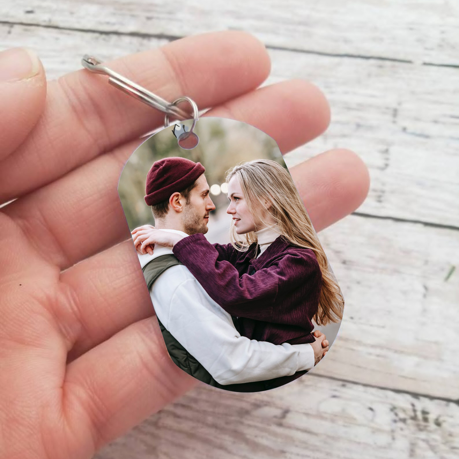 Personalised Come Home Safe Keychain with 2 Names & Photo A Meaningful Gift for Couples-Jessemade AU