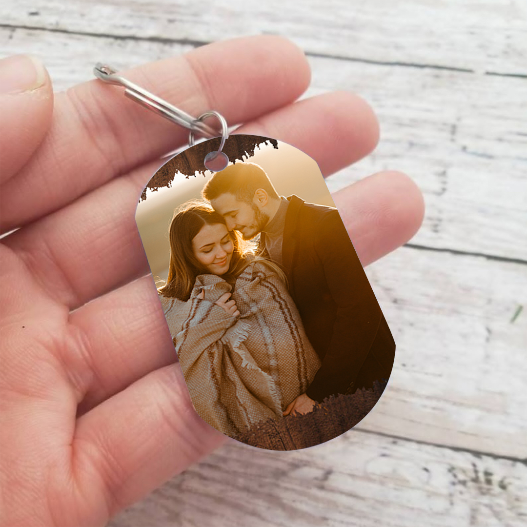 Personalised Drive Safe Keychain with 2 Names & Photo A Meaningful Gift for Couples-Jessemade AU