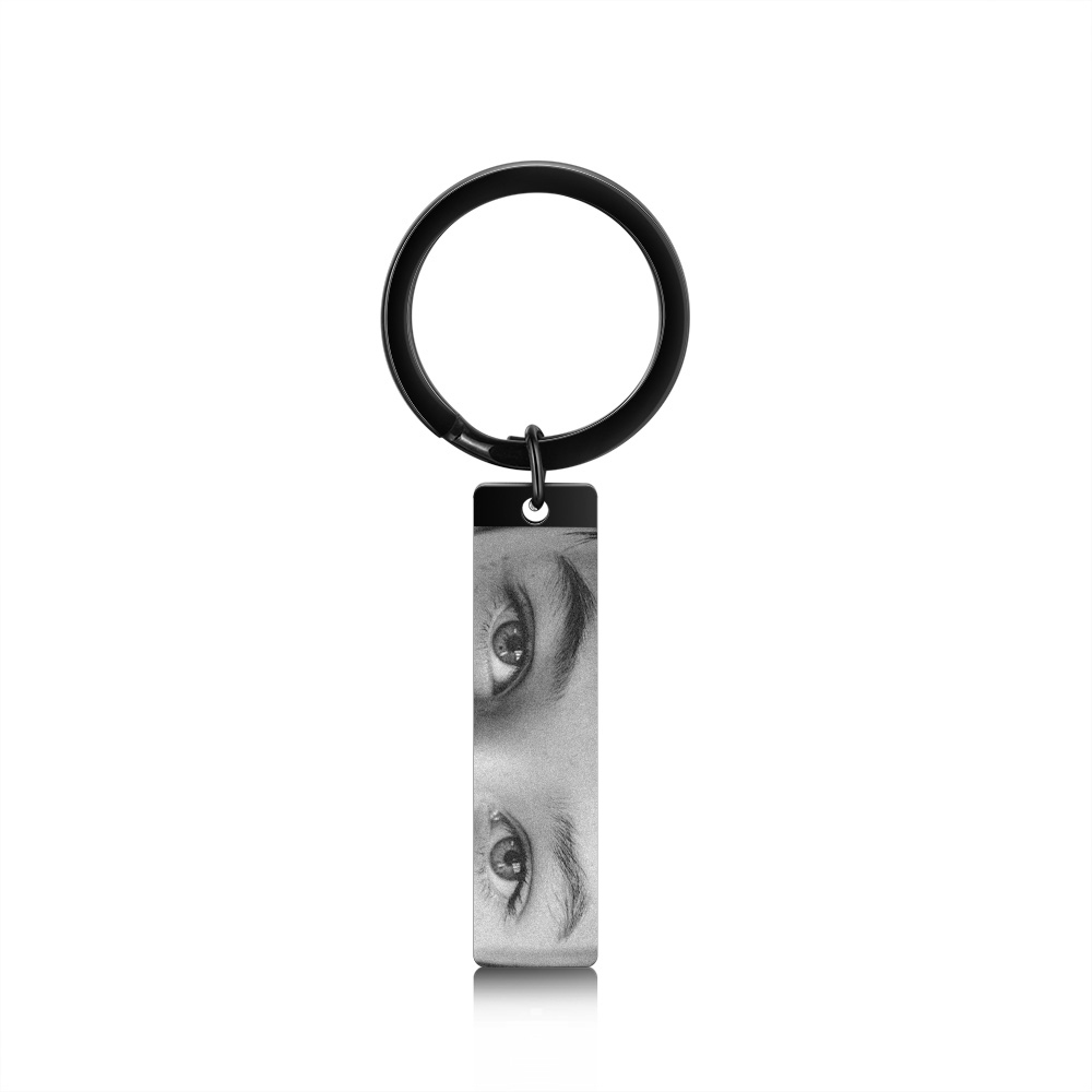 Personalised Keyring with 1 Photo Customised Keychain Eyes
