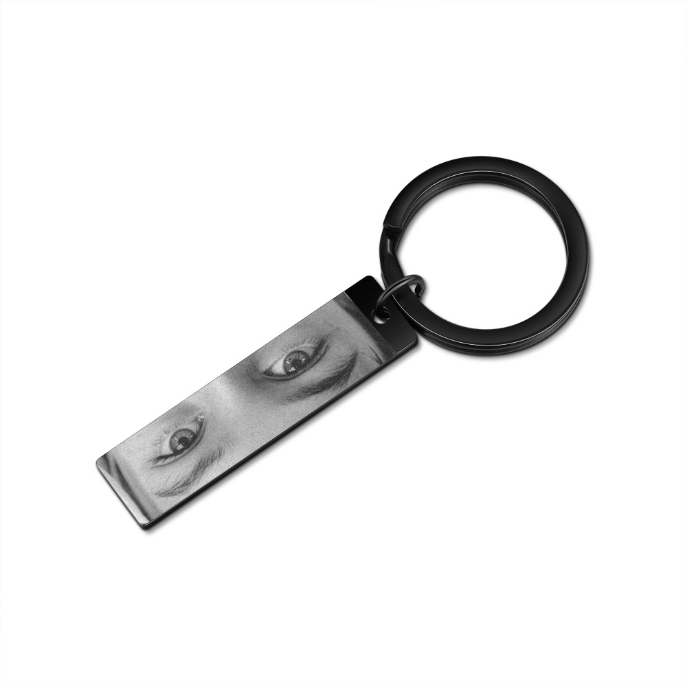 Personalised Keyring with 1 Photo Customised Keychain Eyes