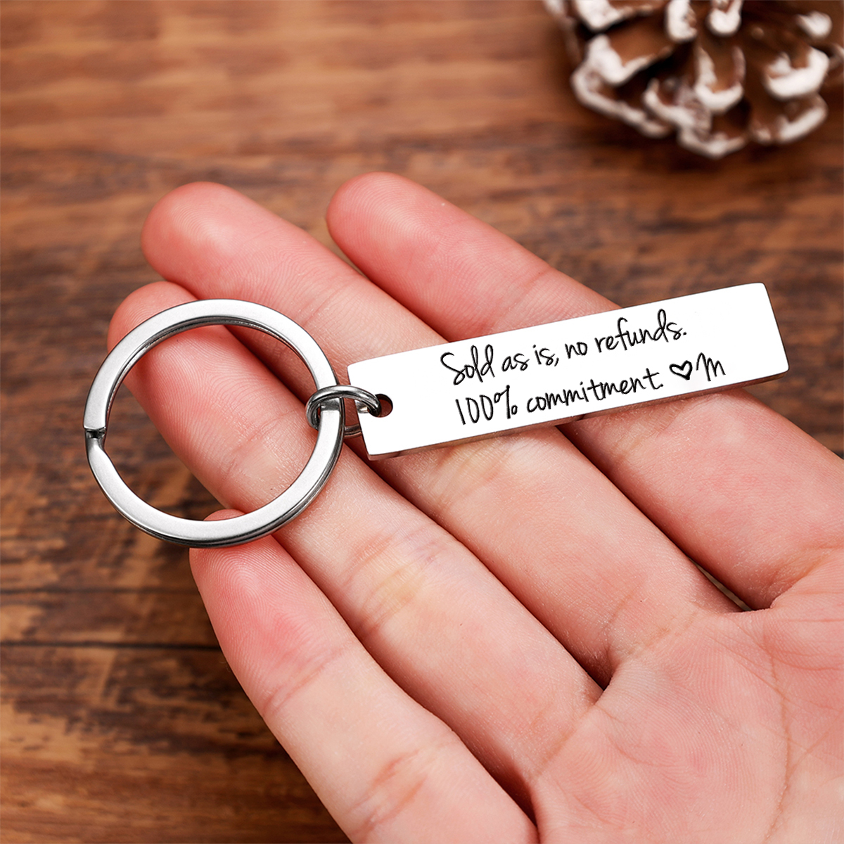 Funny Couple Keychain Personalised Initial Key Ring Sold as Is No Refunds100% Commitment Gift for Couple