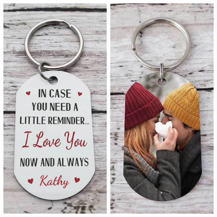 Personalised Keychain In Case You Need a Little Reminder I Love You Gift for Lover