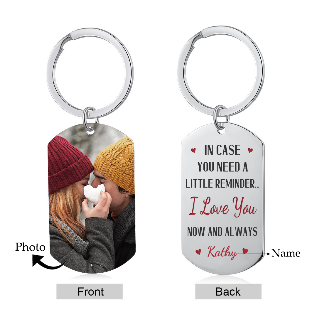 Personalised Keychain In Case You Need a Little Reminder I Love You Gift for Lover