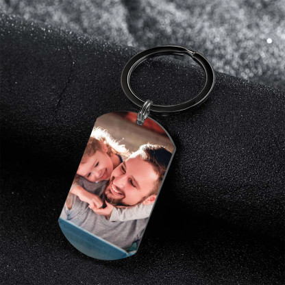 Personalised Photo Keychain Custom Name Photo Letter Valentines Day Gift for Him or Her