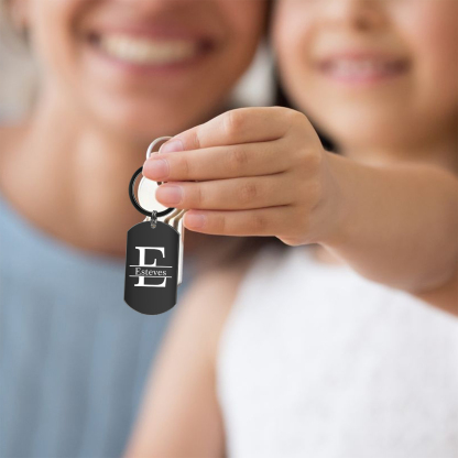 Personalised Photo Keychain Custom Name Photo Letter Valentines Day Gift for Him or Her