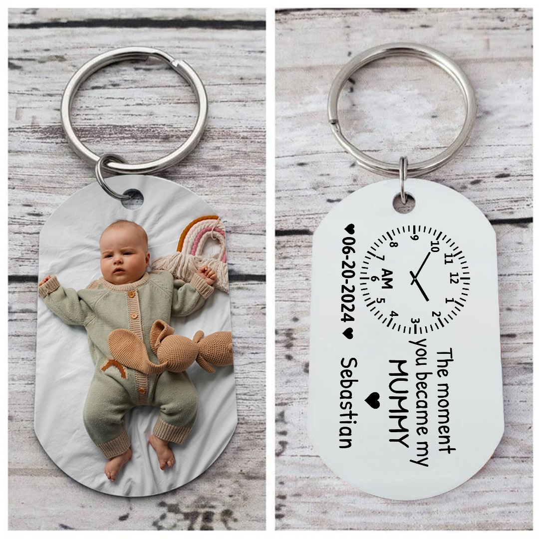 Personalised Keychain The Moment You Became My Mommy Custom Gift for P