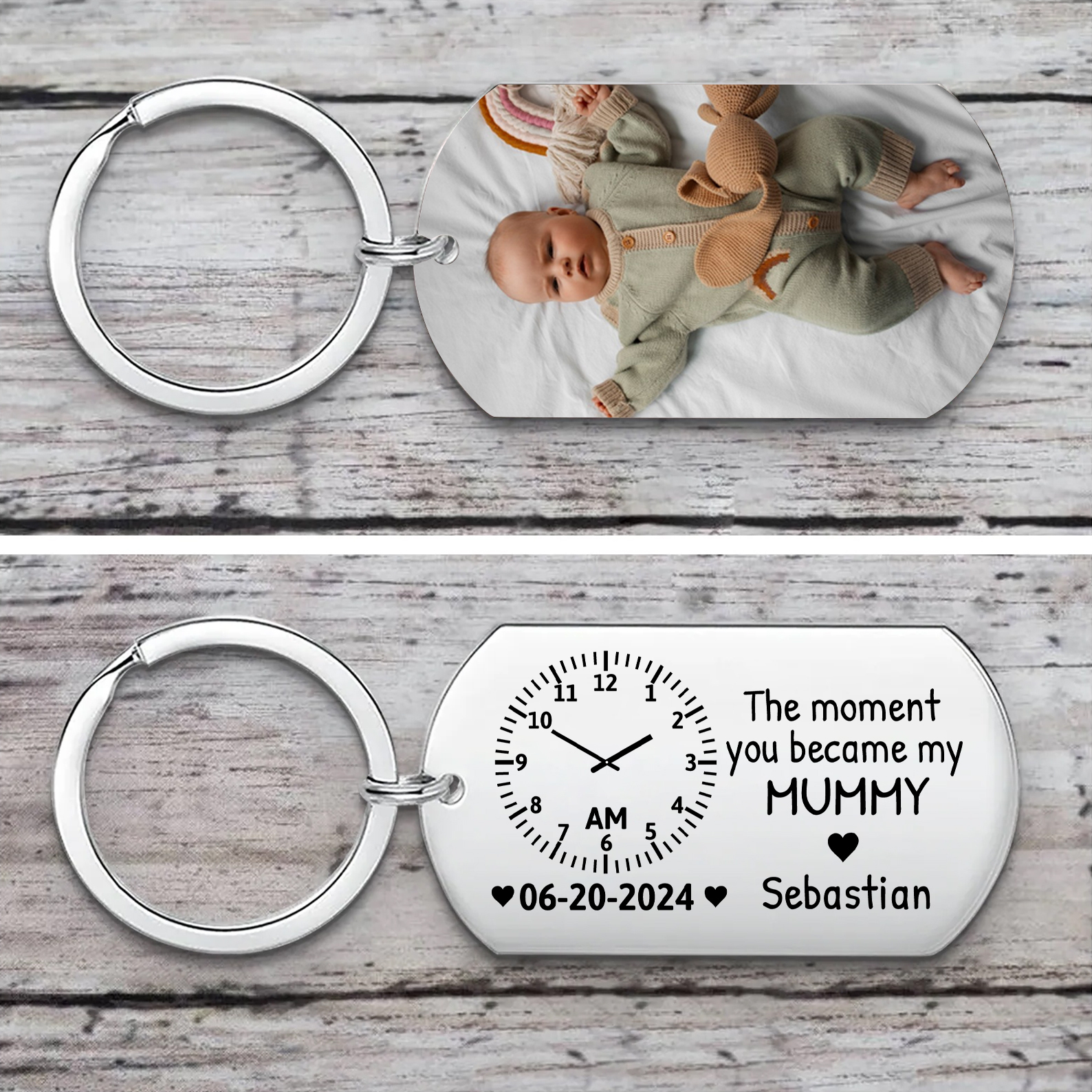 Personalised Keychain The Moment You Became My Mommy Custom Gift for Parents | Jessemade