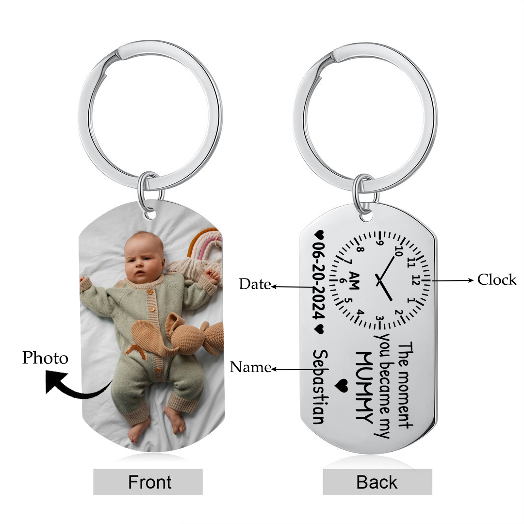 Personalised Keychain The Moment You Became My Mommy Custom Gift for Parents | Jessemade