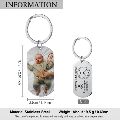 Personalised Keychain The Moment You Became My Mommy Custom Gift for Parents | Jessemade