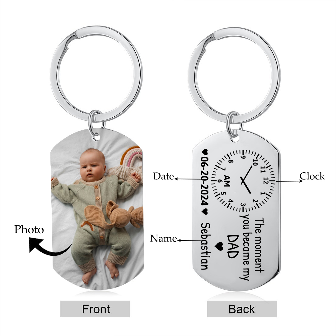Personalised Keychain The Moment You Became My Mommy Custom Gift for Parents | Jessemade