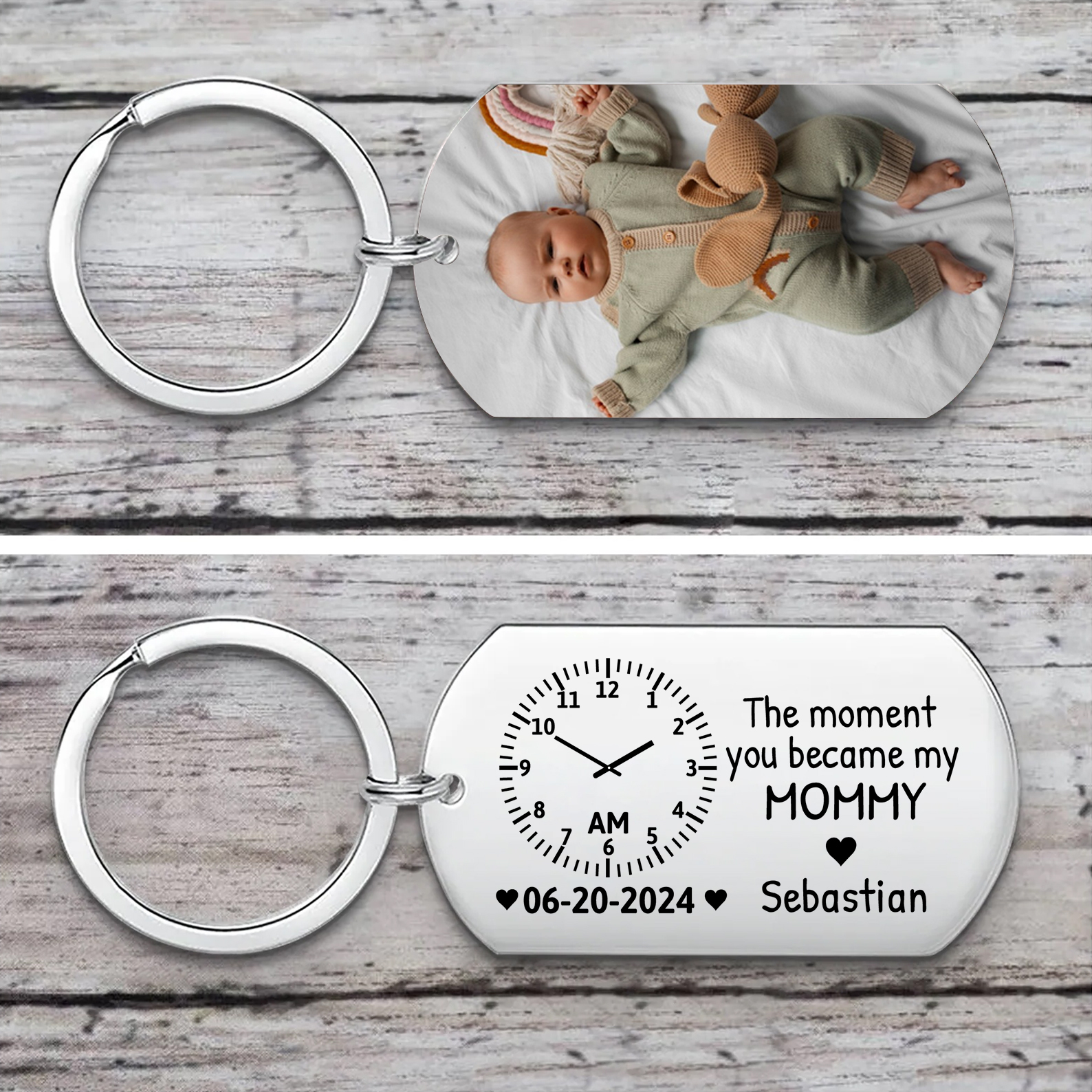 Personalised Keychain The Moment You Became My Mommy Custom Gift for Parents | Jessemade