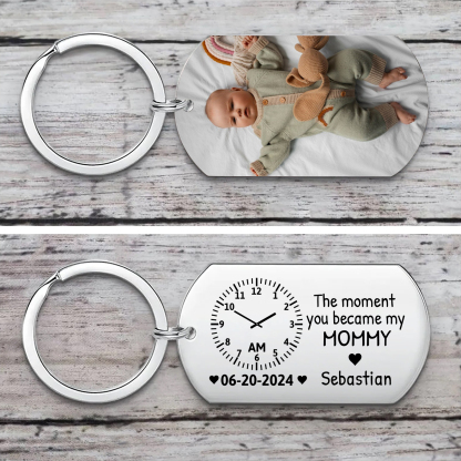 Personalised Keychain The Moment You Became My Mommy Custom Gift for Parents | Jessemade