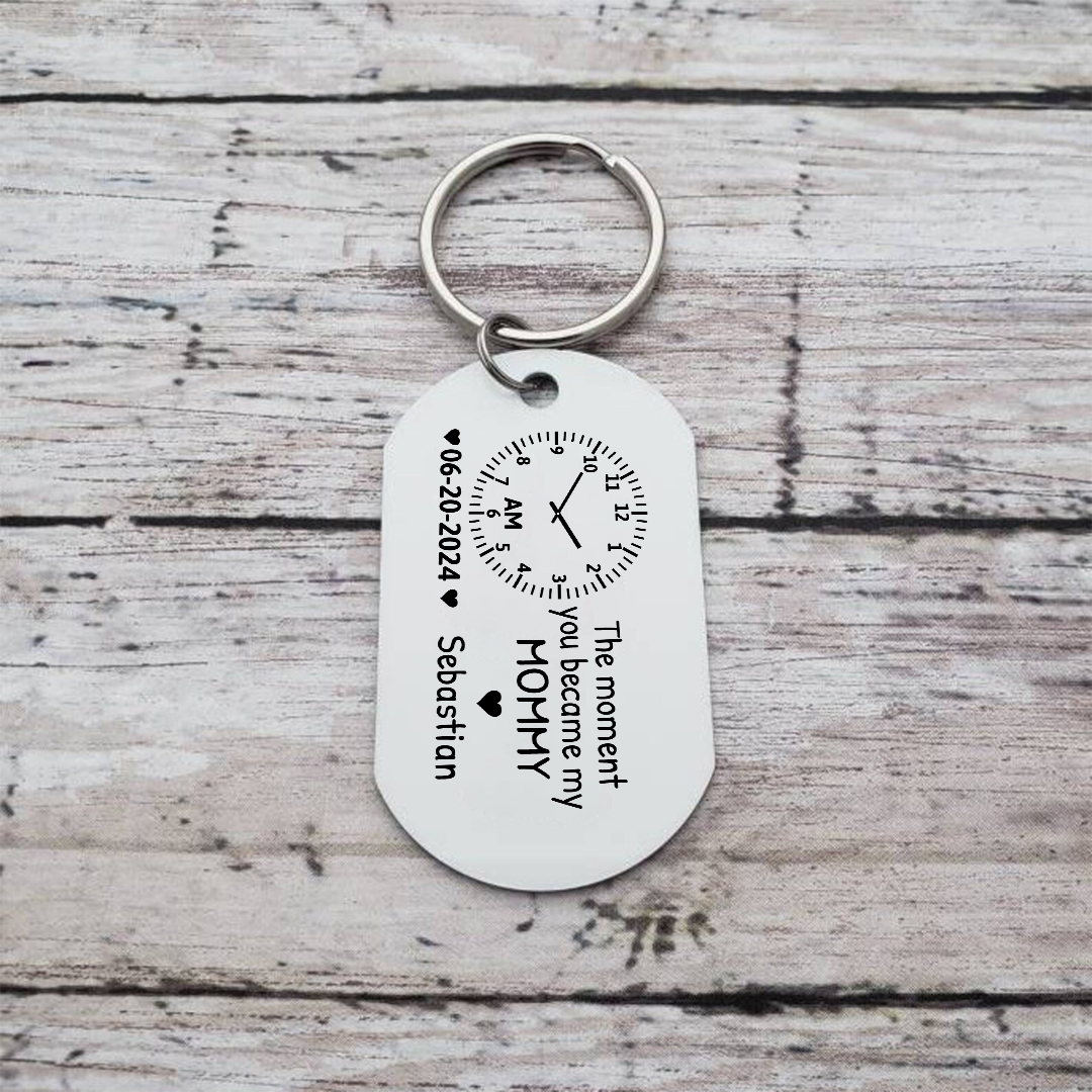 Personalised Keychain The Moment You Became My Mommy Custom Gift for Parents | Jessemade