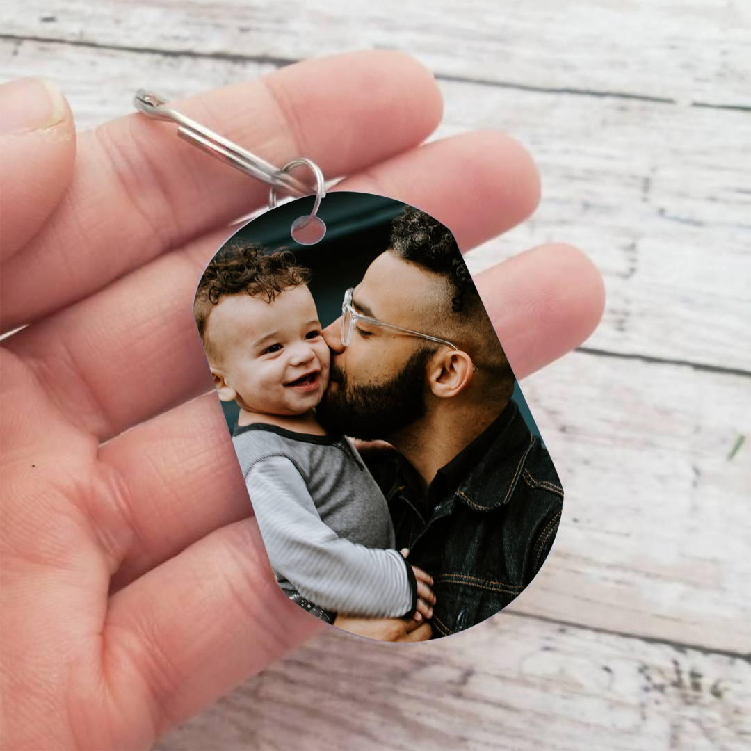 Personalised Photo Keychain This Is What an Awesome Dad Looks Like Gift for Dad | Jessemade