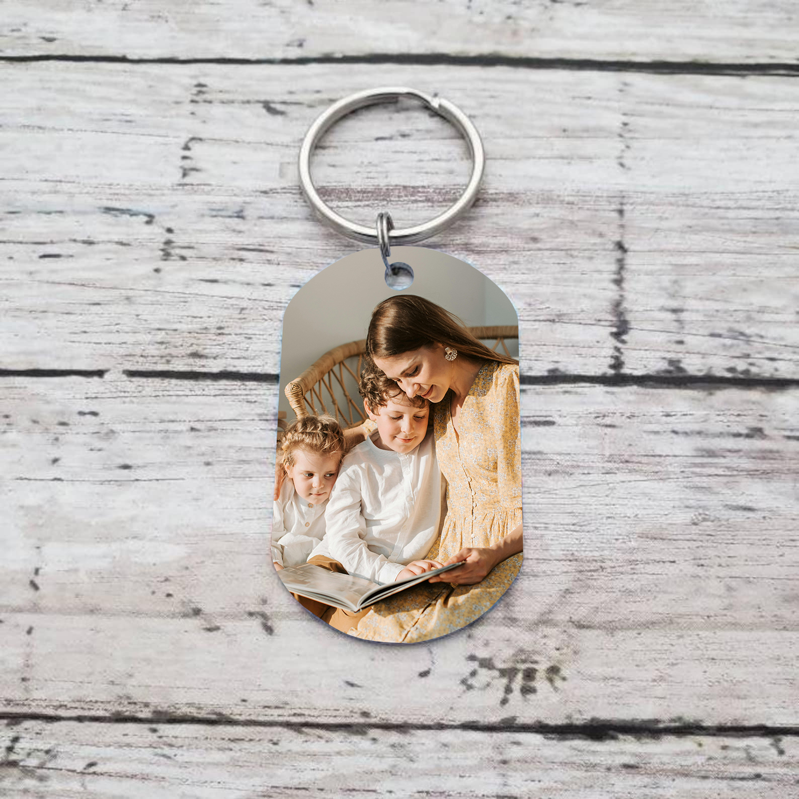 Personalised Photo Keychain custom with 2 Names Keyring " Mum I love you " Gift for Mum | Jessemade