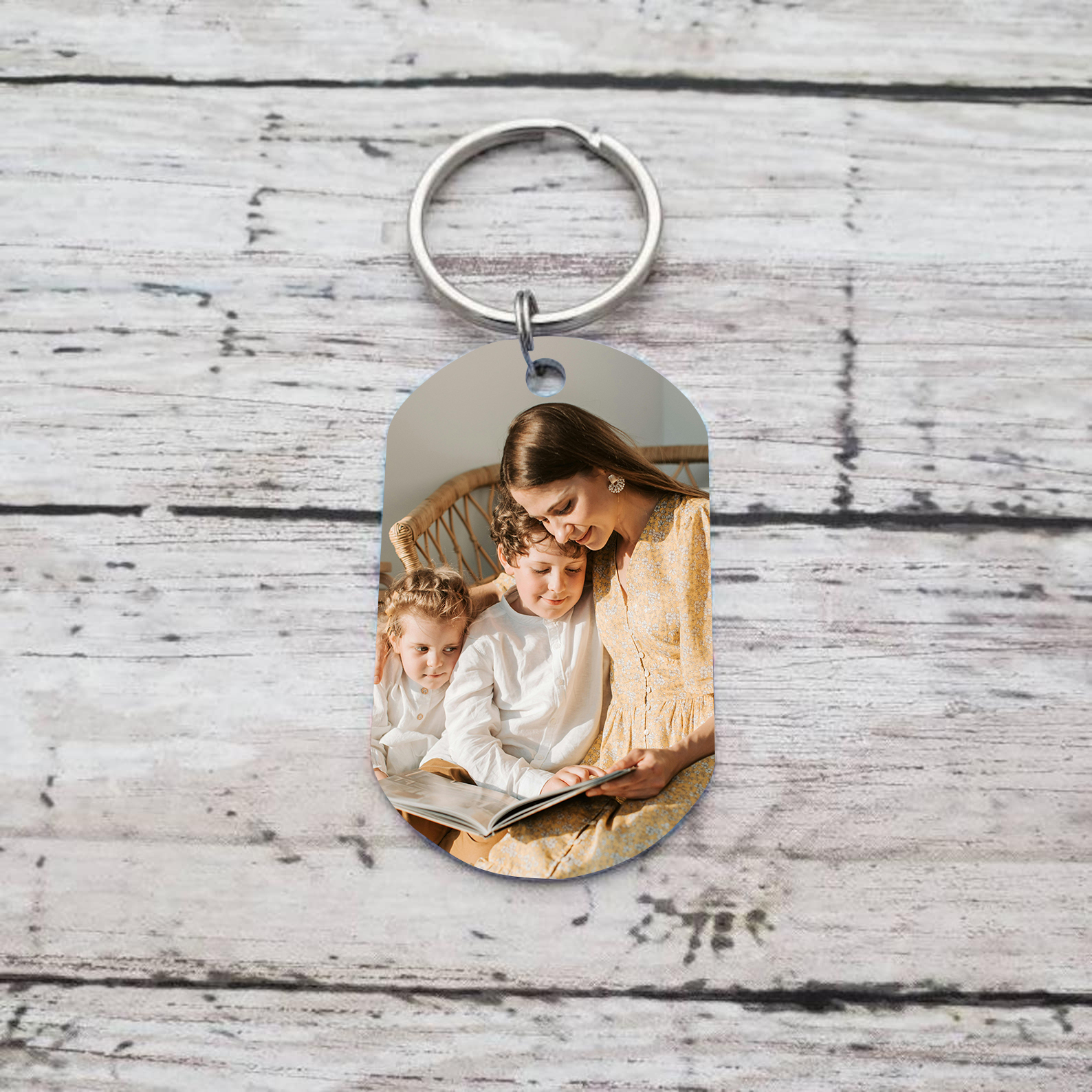 Personalised Photo Keychain custom with 4 Names Keyring " Mum I love you " Gift for Mum | Jessemade