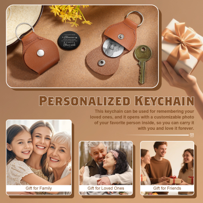 Personalised Photo Keyring with Hidden Message – A Hug from Heaven | Jessemade