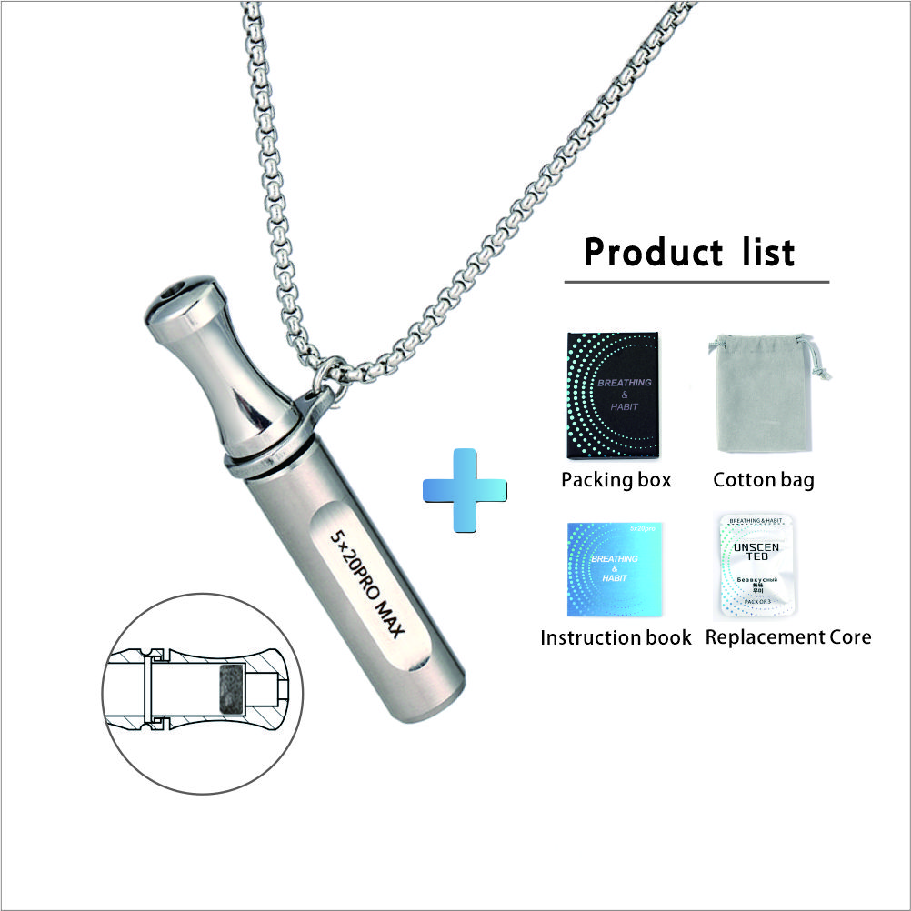 Anxiety Relief Stainless Steel Breathing Necklace