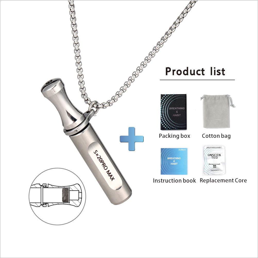 Anxiety Relief Stainless Steel Breathing Necklace