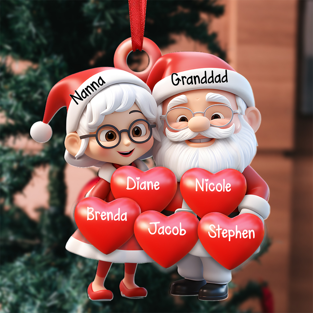 Personalised Christmas Ornament – Acrylic Decoration Christmas Gift for Grandad/Nan/Grandparents