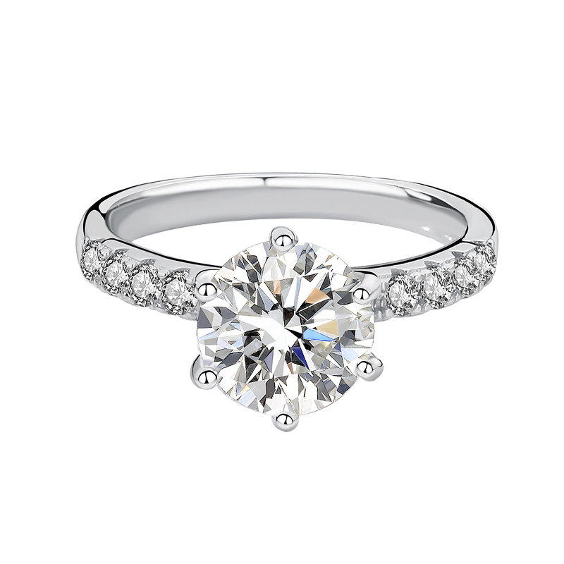 S925 Silver Diamond Rings for Women With Gift Box