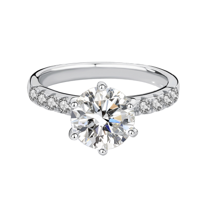 S925 Silver Diamond Rings for Women With Gift Box
