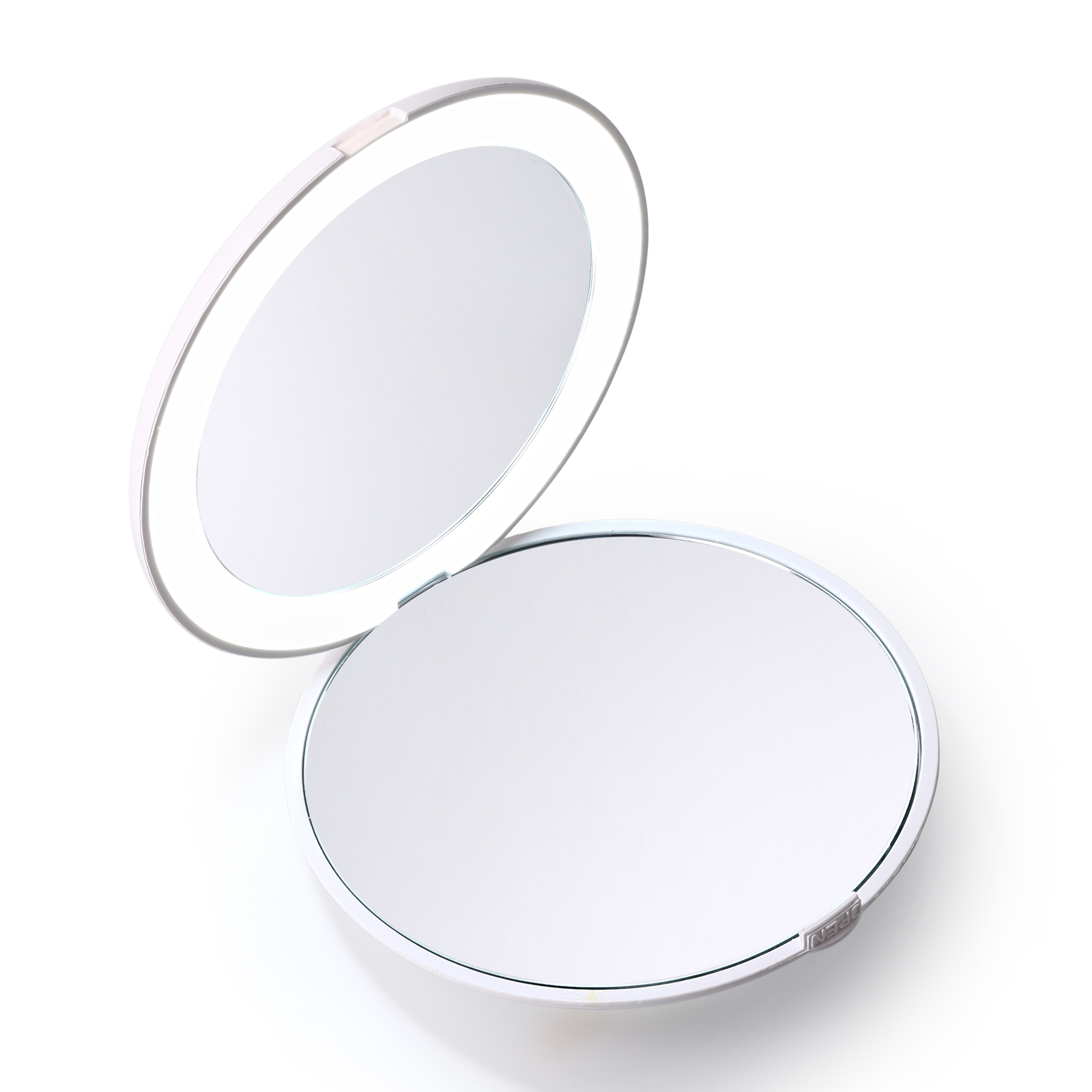 Personalised Birth Flower Pocket Mirror with Led Light Custom Name Compact Mirror Gifts for Her-Jessemade AU