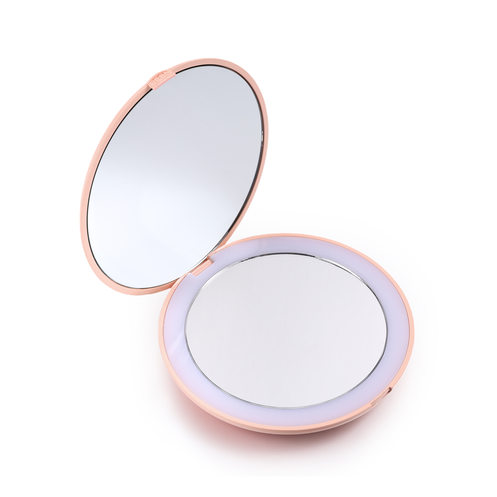 Personalised Birth Flower Pocket Mirror with Led Light Custom Name Compact Mirror Gifts for Her-Jessemade AU