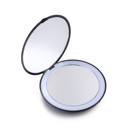 Personalised Birth Flower Pocket Mirror with Led Light Custom Name Compact Mirror Gifts for Her-Jessemade AU