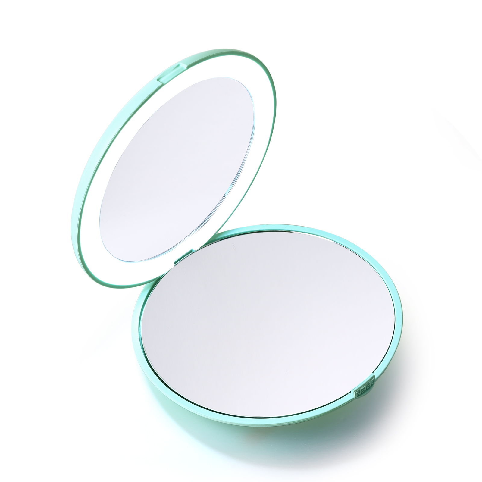 Personalised Birth Flower Pocket Mirror with Led Light Custom Name Compact Mirror Gifts for Her-Jessemade AU