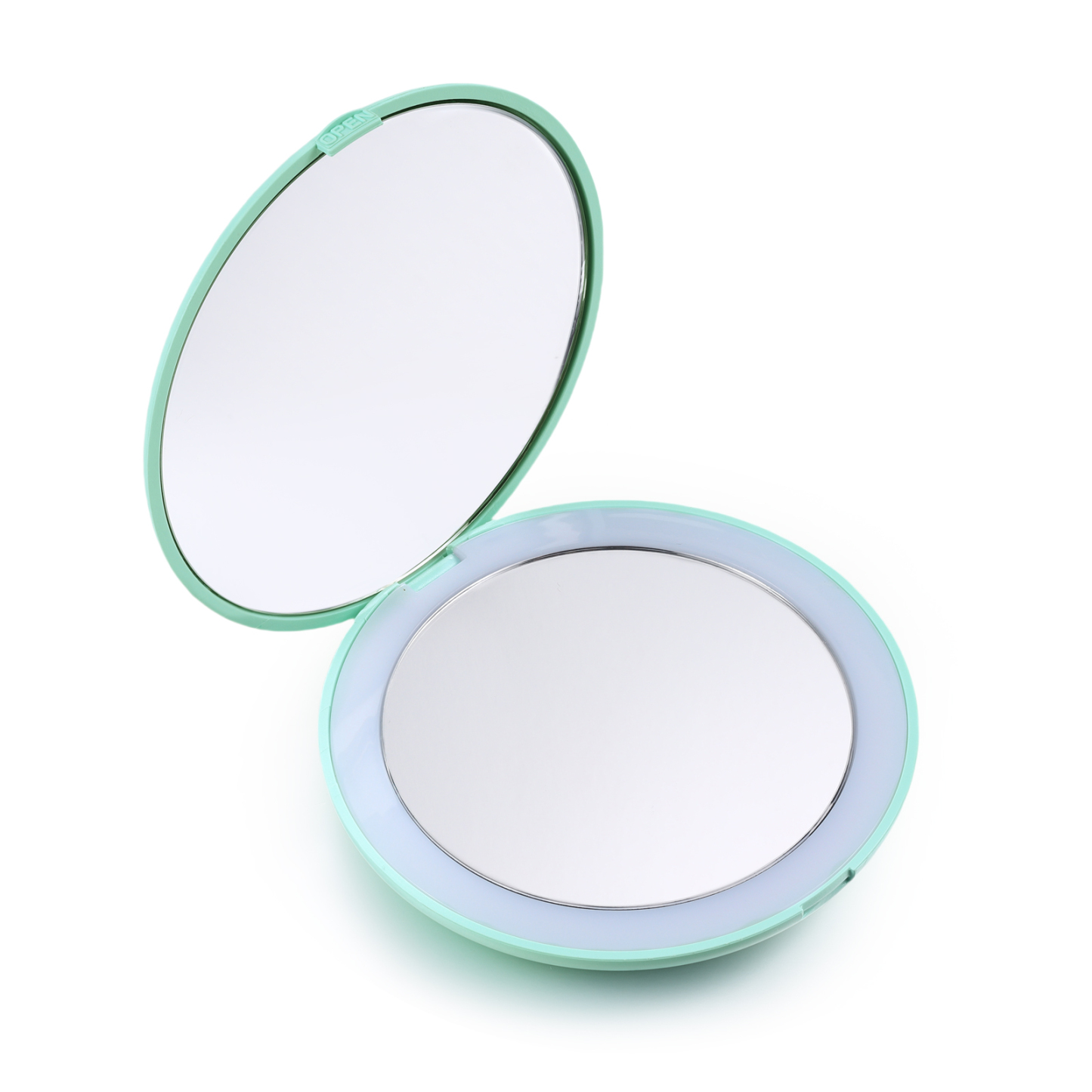 Personalised Birth Flower Pocket Mirror with Led Light Custom Name Compact Mirror Gifts for Her-Jessemade AU