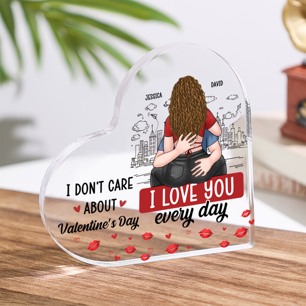 Personalised Acrylic Heart Plaque – “I Love You Every Day” – Valentine’s Day Gift for Couples