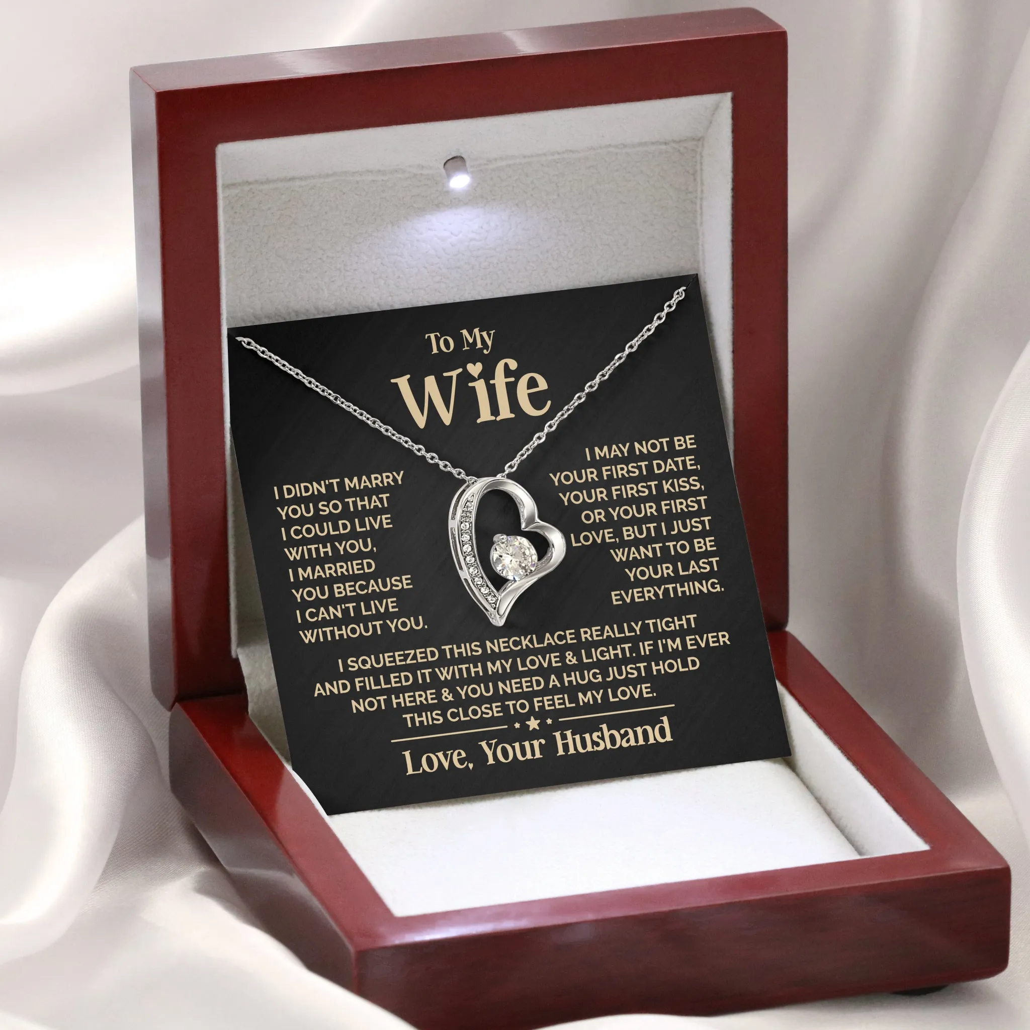 To My Wife Heart Necklace -Women's Necklace Valentine’s Day Gifts for Wife | Jessemade