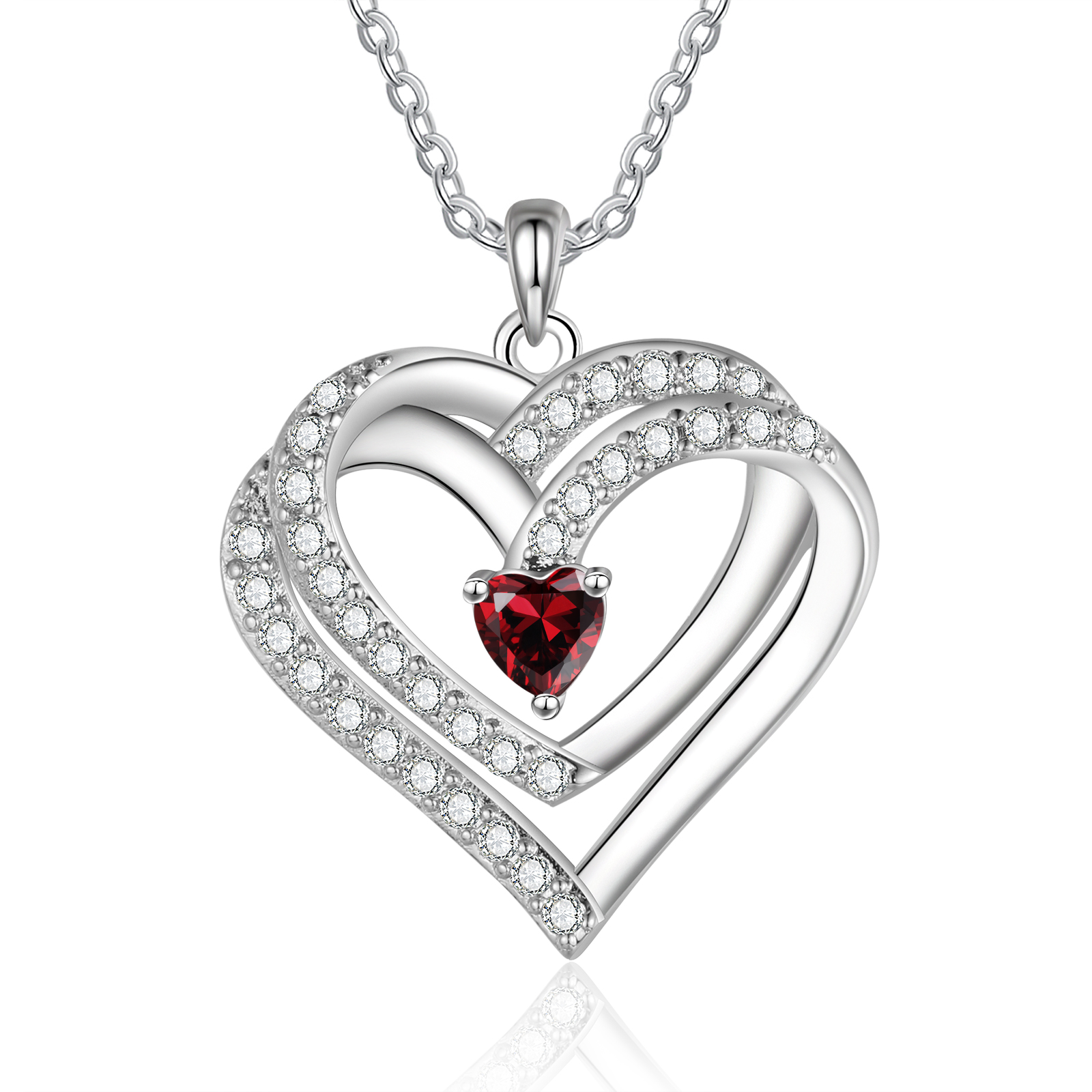 Personalised Interwoven Love Necklace Custom Birthstone & Name Women's Necklace Gift for Her-Jessemade AU