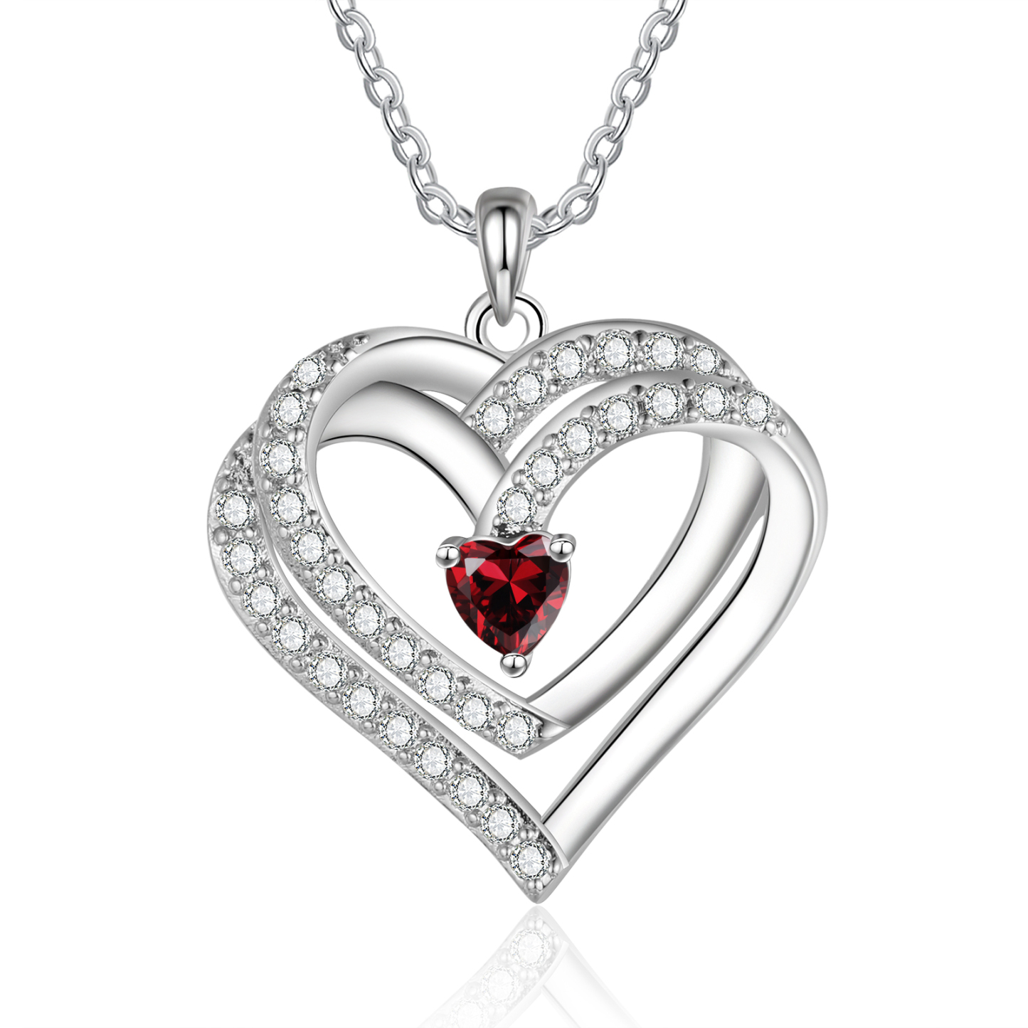 Personalised Interwoven Love Necklace Custom Birthstone & Name Women's Necklace Gift for Her-Jessemade AU