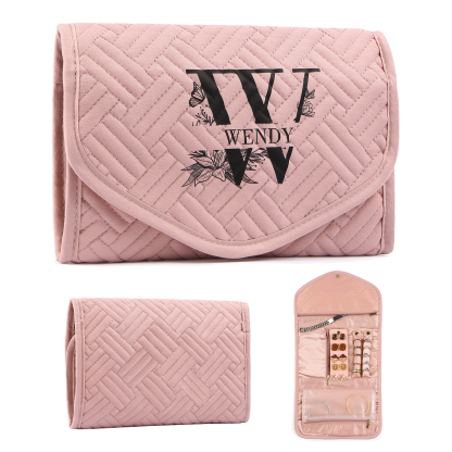 Personalised Name Multi-Functional Storage Jewelry Bag Custom Makeup Bag Jewelry Storage Gifts for Her-Jessemade AU