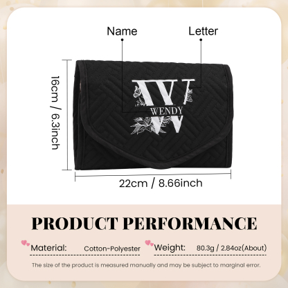 Personalised Name Multi-Functional Storage Jewelry Bag Custom Makeup Bag Jewelry Storage Gifts for Her-Jessemade AU