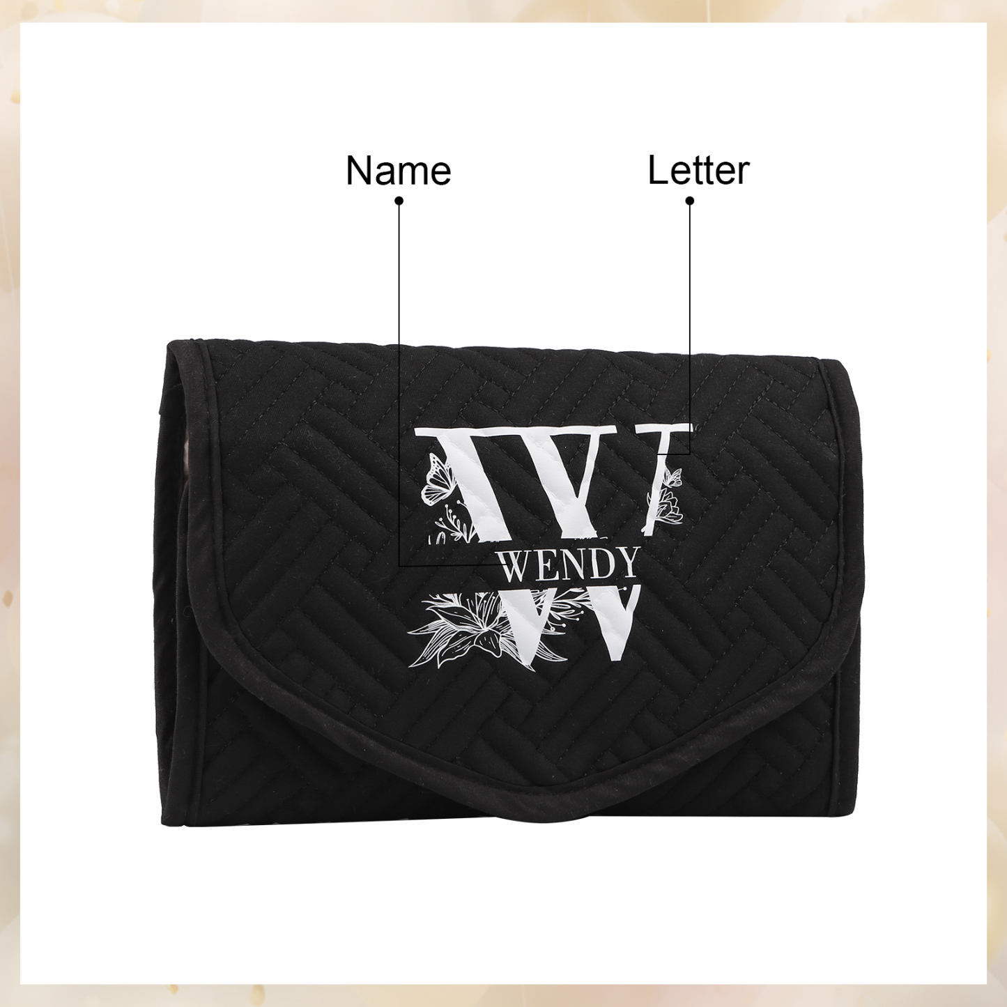 Personalised Name Multi-Functional Storage Jewelry Bag Custom Makeup Bag Jewelry Storage Gifts for Her-Jessemade AU