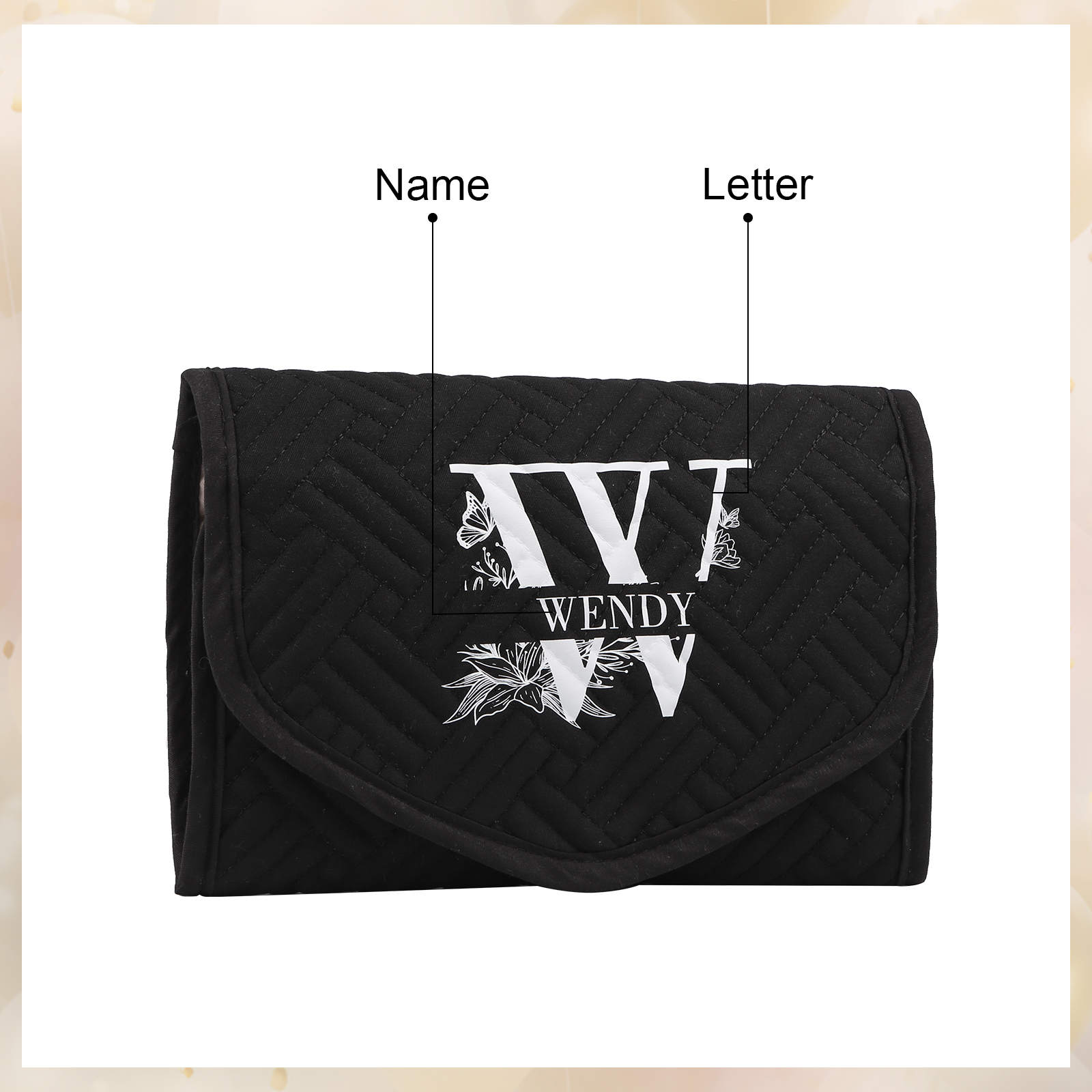 Personalised Name Multi-Functional Storage Jewelry Bag Custom Makeup Bag Jewelry Storage Gifts for Her-Jessemade AU