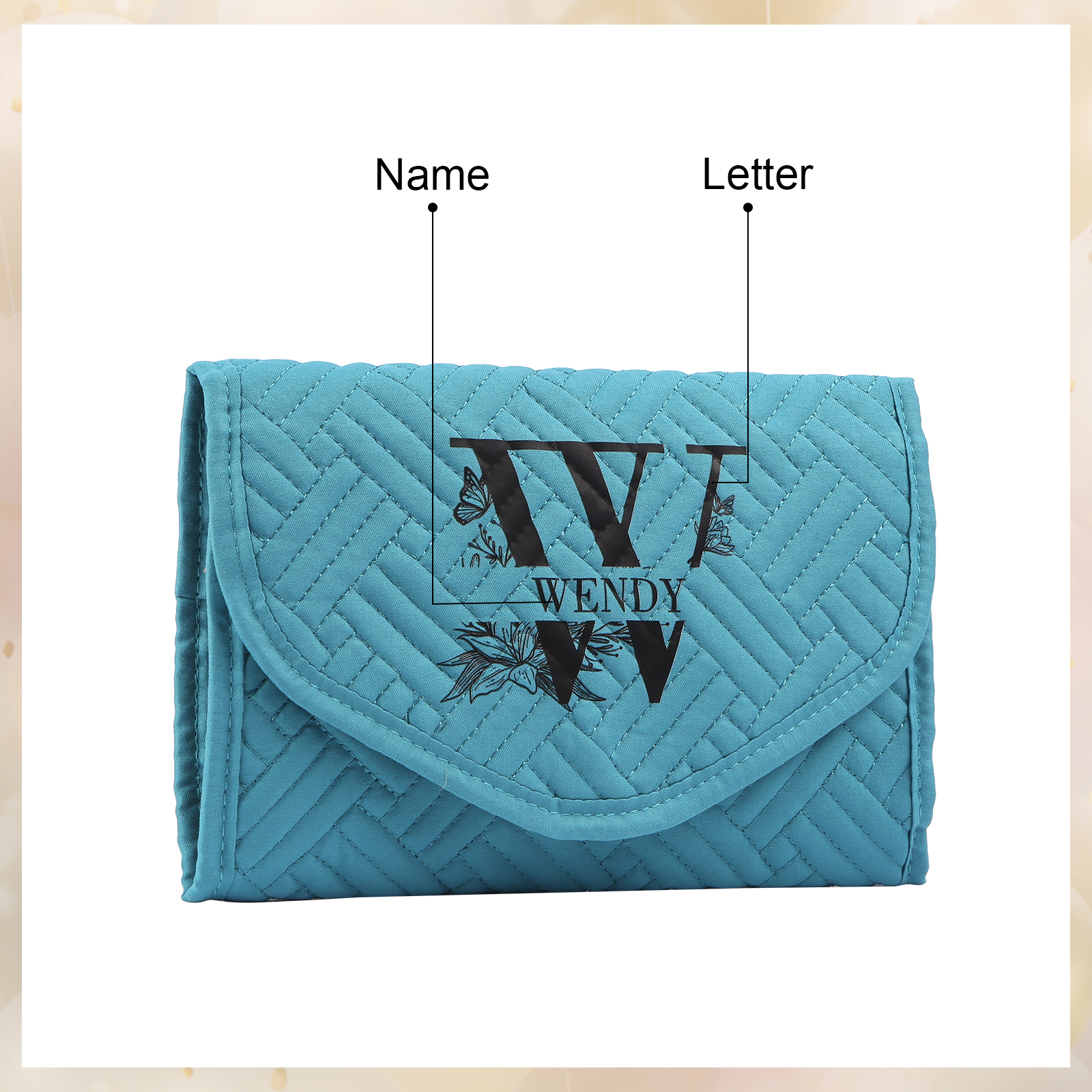 Personalised Name Multi-Functional Storage Jewelry Bag Custom Makeup Bag Jewelry Storage Gifts for Her-Jessemade AU