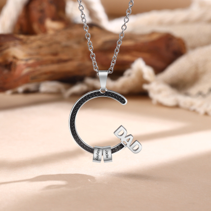 Personalised Dad Necklace Custom 1–6 Names Stainless Steel Gifts for Him-Jessemade AU