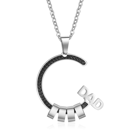 Personalised Dad Necklace Custom 1–6 Names Stainless Steel Gifts for Him-Jessemade AU