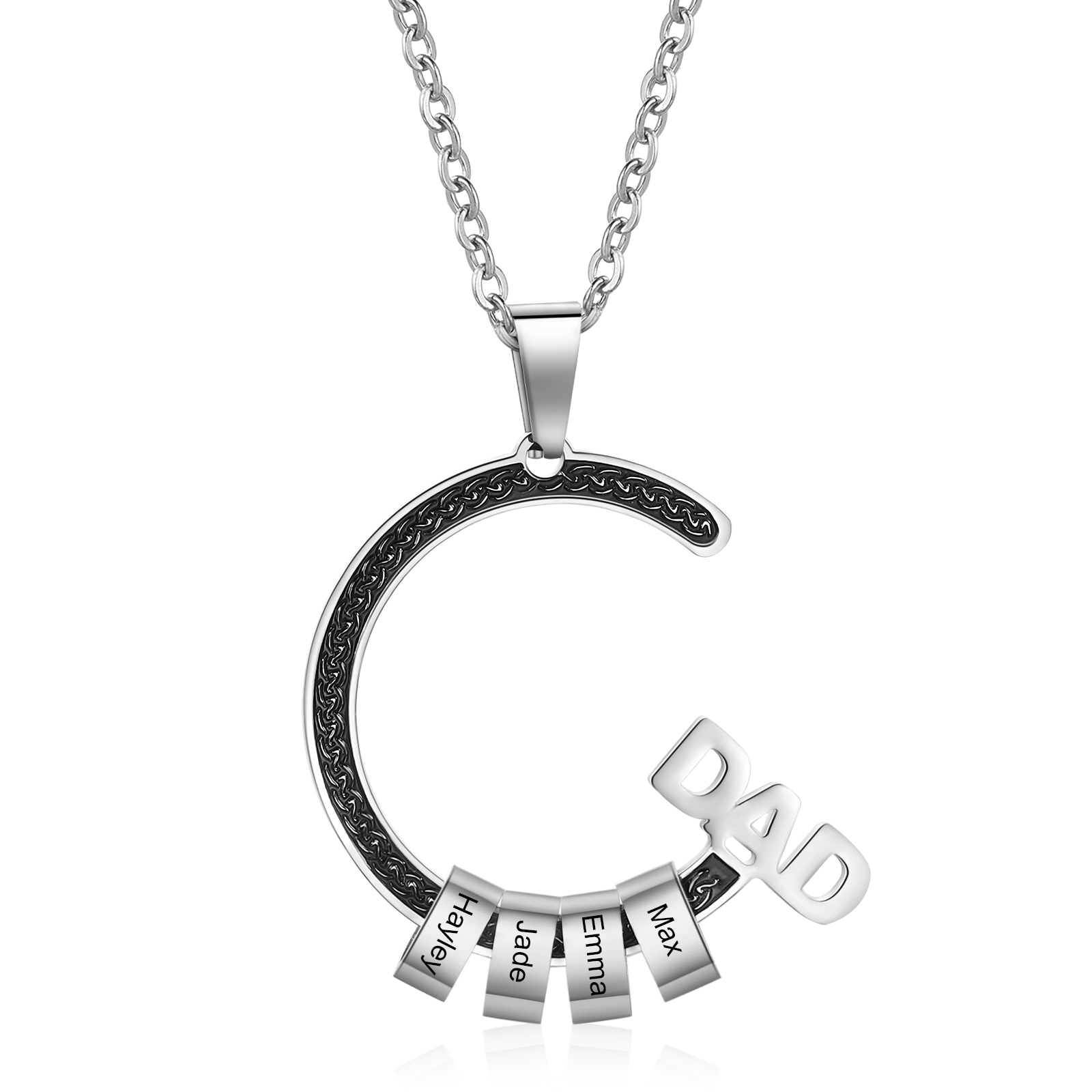 Personalised Dad Bracelet Custom 1–6 Names Stainless Steel Gifts for Him