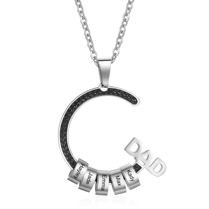 Personalised Dad Necklace Custom 1–6 Names Stainless Steel Gifts for Him-Jessemade AU