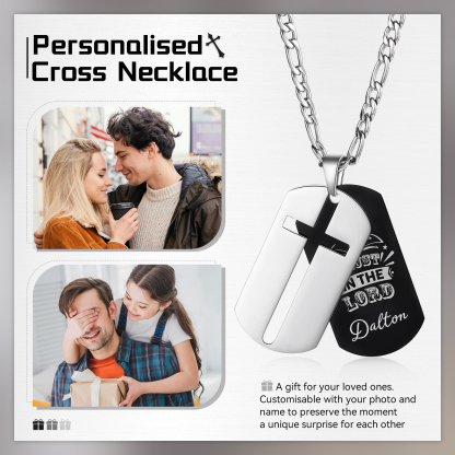 Trust in The Lord Proverbs 3:5 Personalised Cross Necklace Unique Gift for Him-Jessemade AU