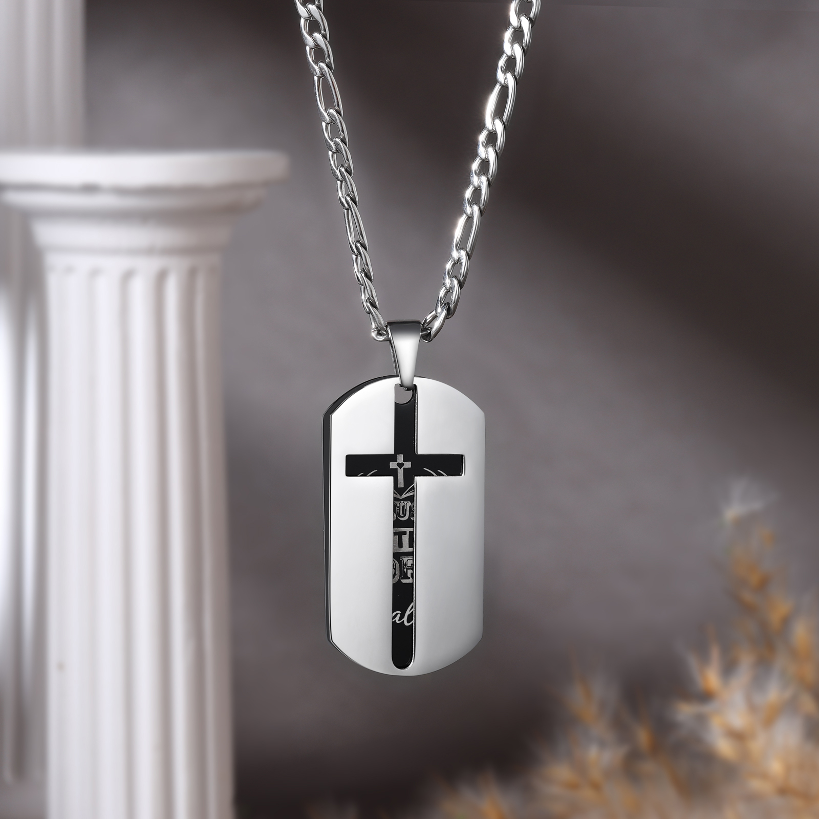 Trust in The Lord Proverbs 3:5 Personalised Cross Necklace Unique Gift for Him-Jessemade AU
